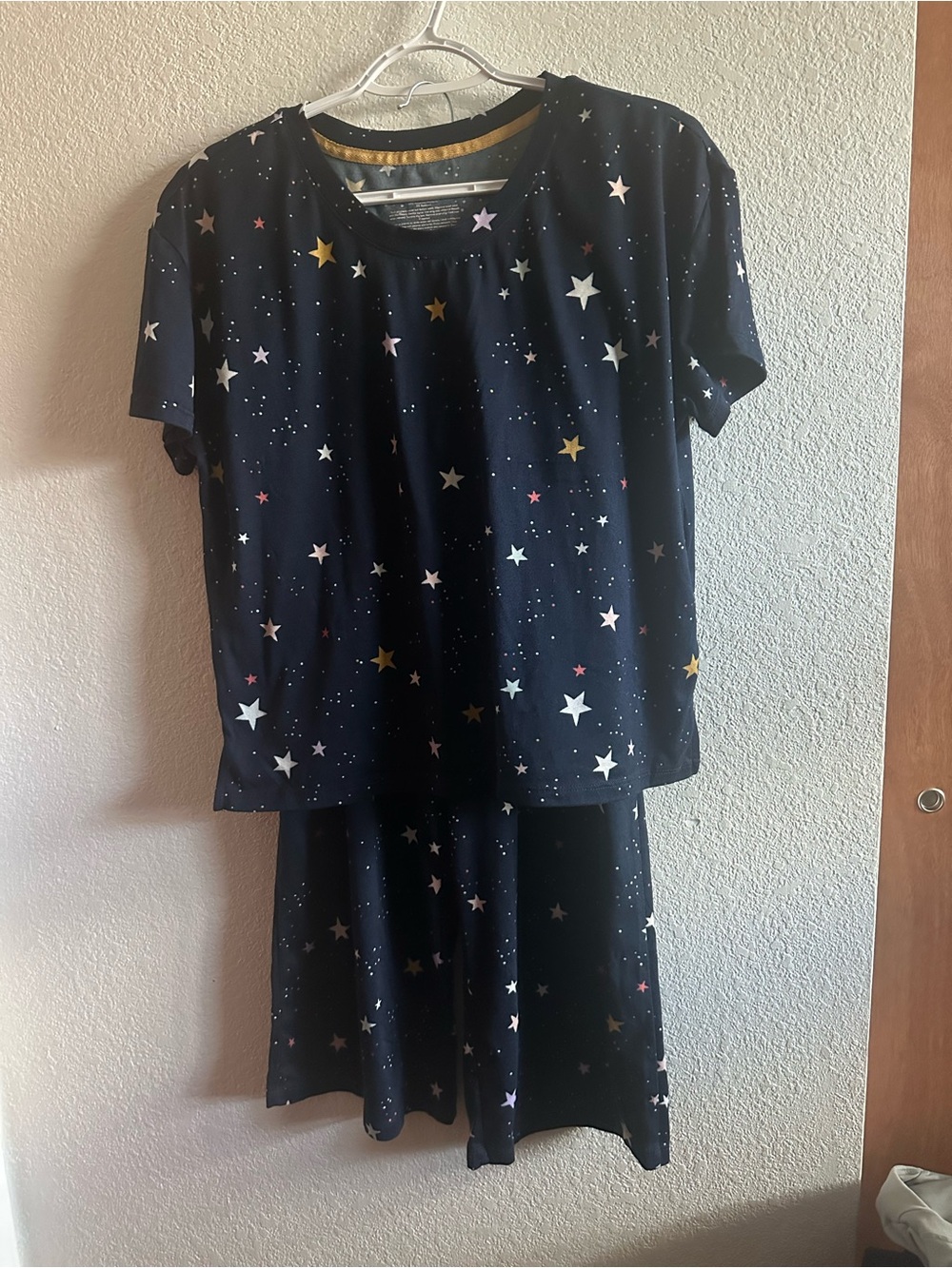 Joyspun Navy Star Print Pajama Set